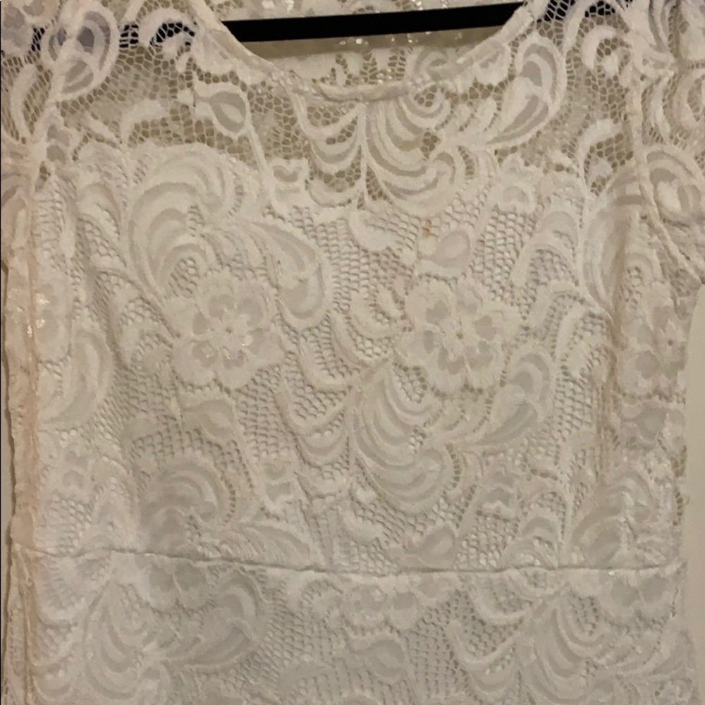 White Cocktail Dress - Picture 2 of 3